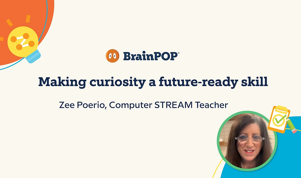 Video thumbnail: Making curiosity a future-ready skill, by Zee Poerio, Computer STREAM Teacher