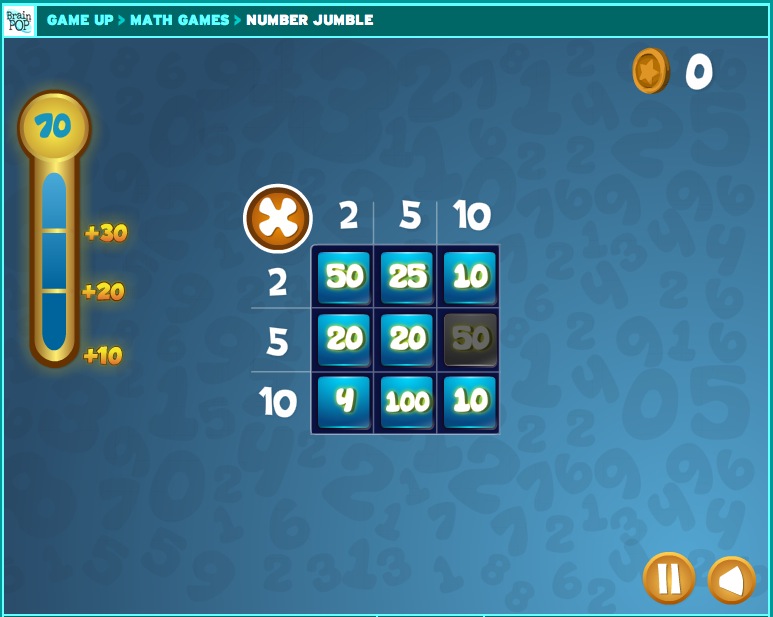 Number Jumble Math Game