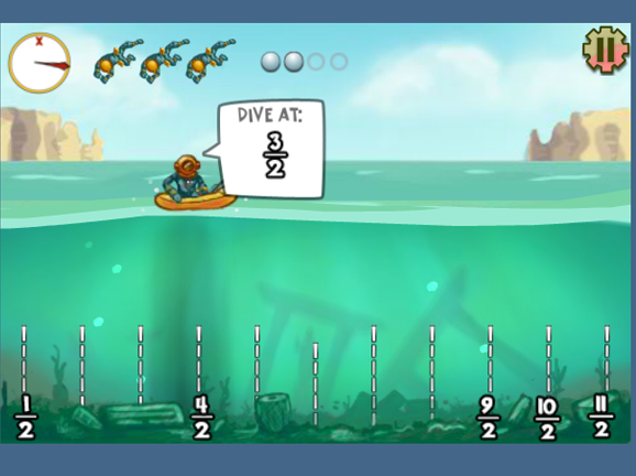 Pearl Diver Math Game