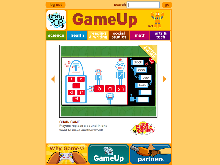 GameUp on BrainPOP Jr. is now Live!