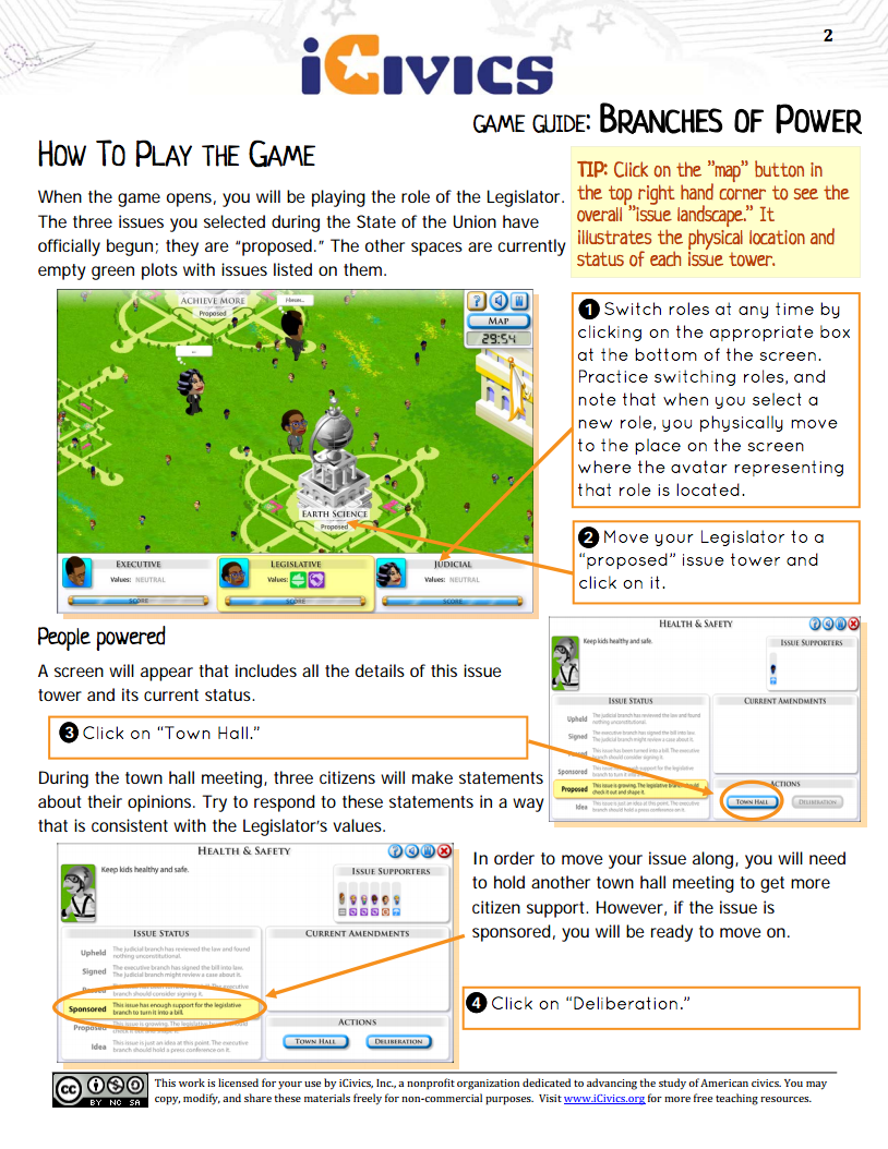 Branches of Power Social Studies Game Guide