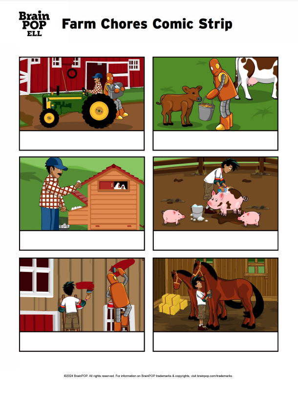 Farm Chores Comic Strip