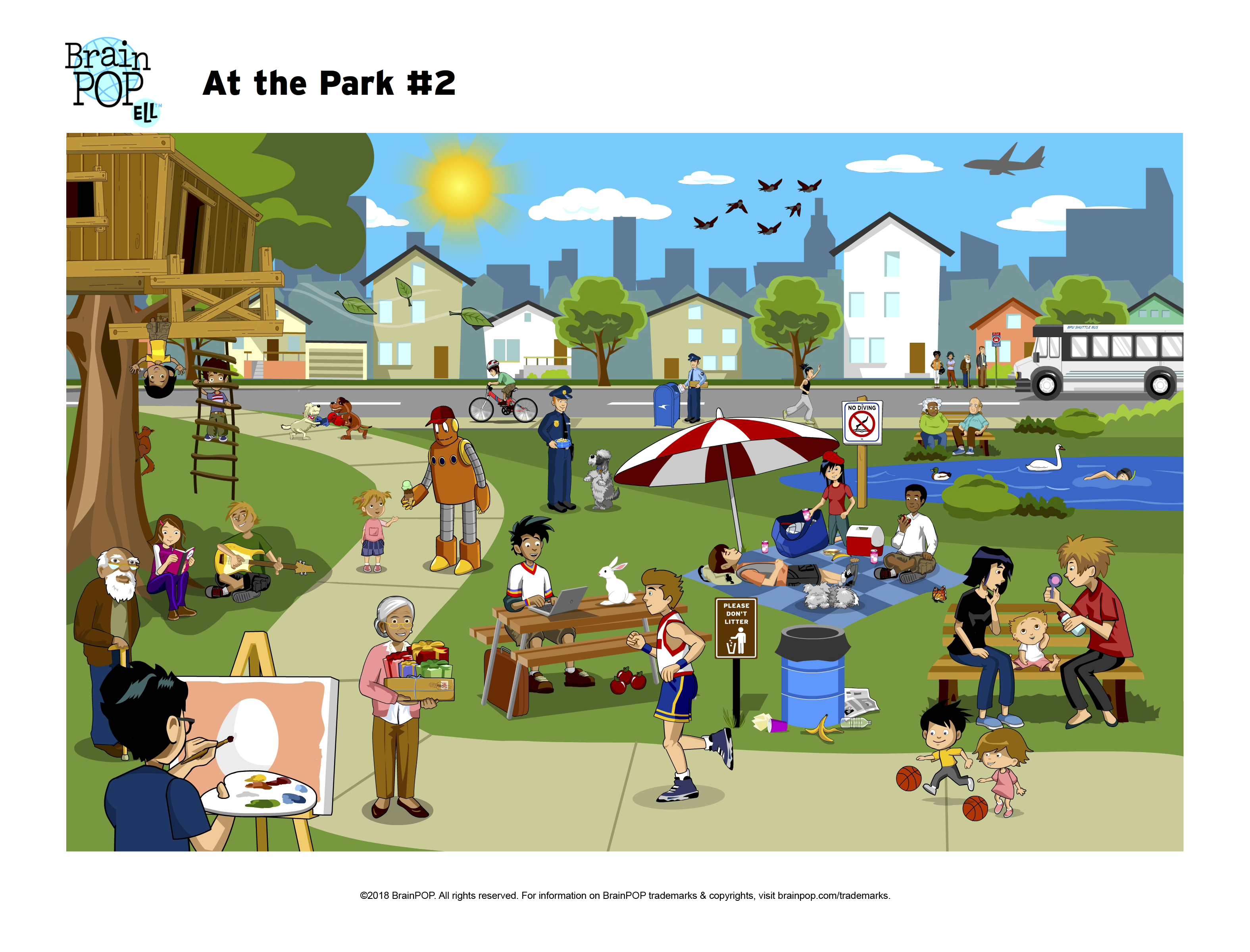 At the Park Action Image: Find the Differences
