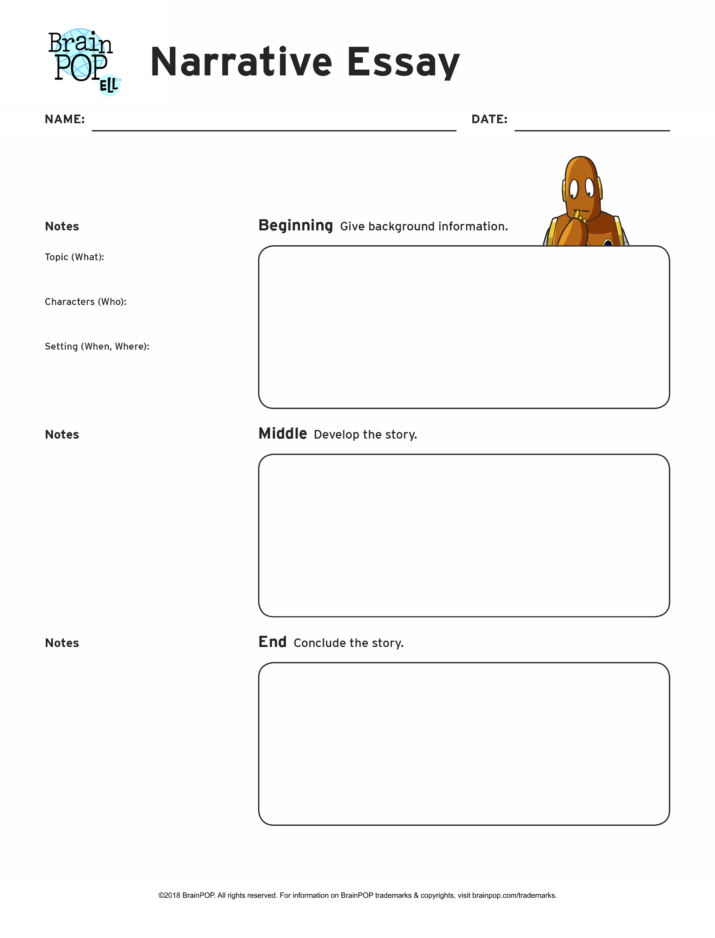 Narrative Essay Graphic Organizer Brainpop Educators 8904