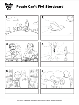 People Can’t Fly Storyboard Sequencing Activity
