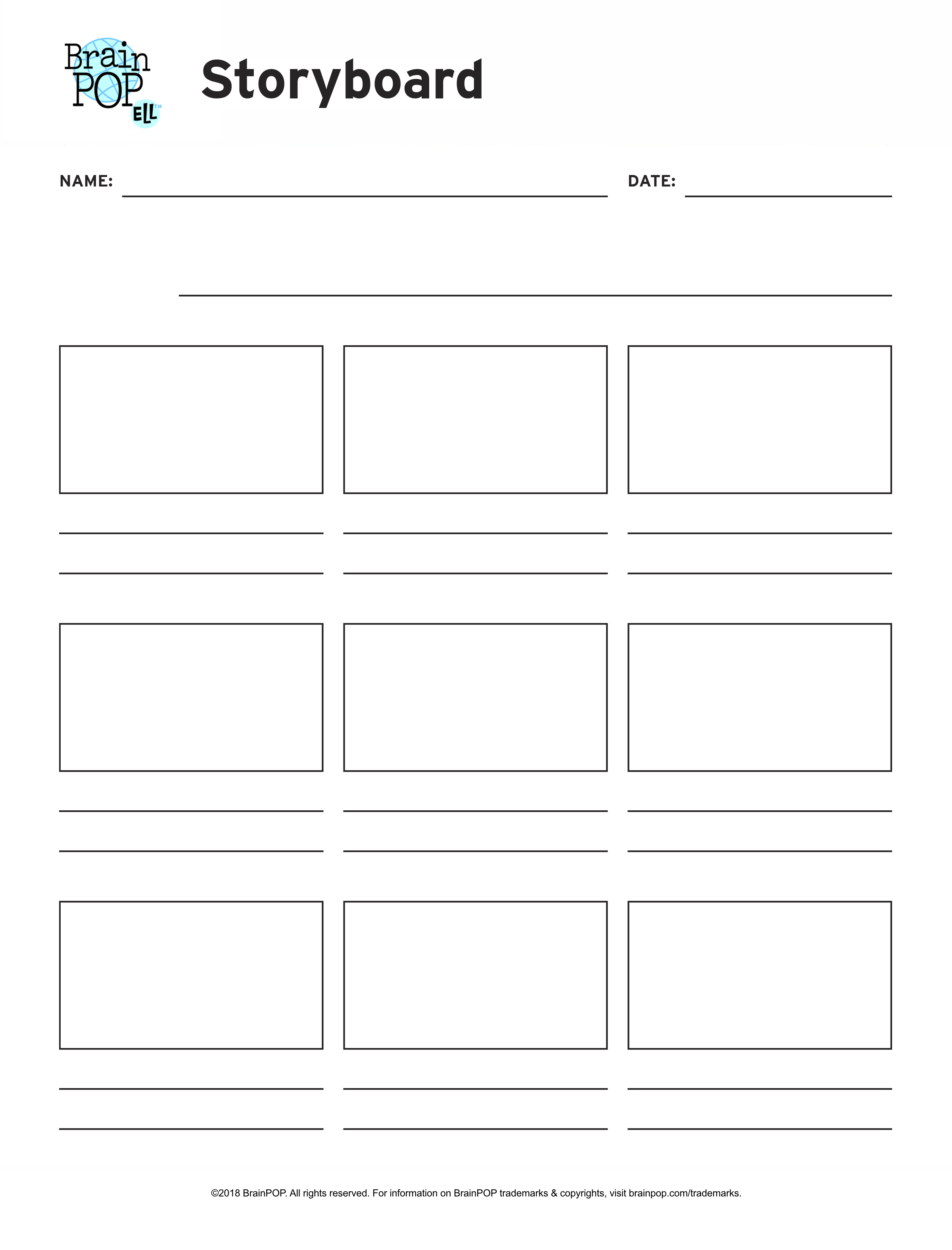 Blank Storyboard Activity Page