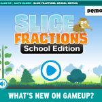 title page of Slice Fractions game
