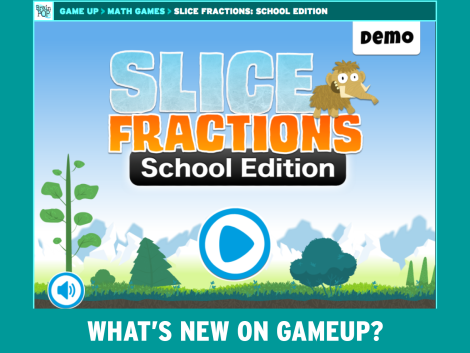 title page of Slice Fractions game