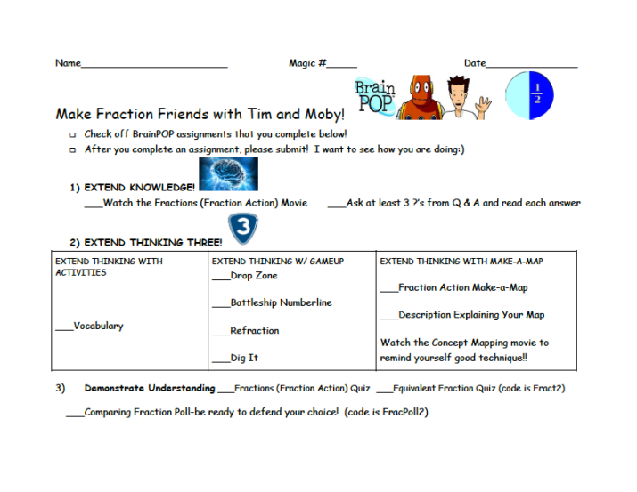 Fraction Enrichment | BrainPOP Educators