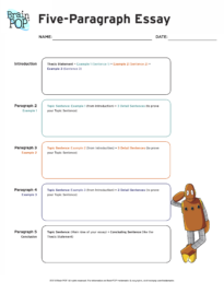 brainpop 5 paragraph essay quiz answers