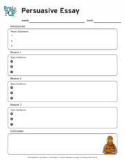 Persuasive Essay Graphic Organizer | BrainPOP Educators