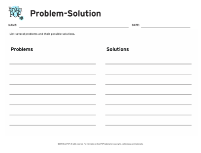 graphic organizer problem solution essay