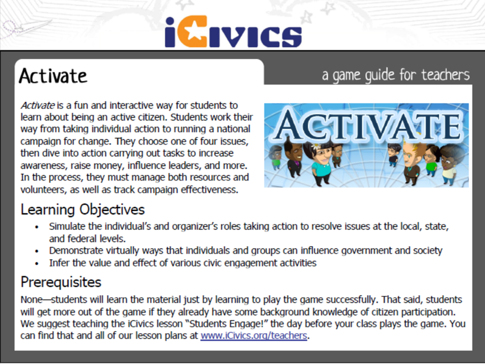 Activate Game Guide