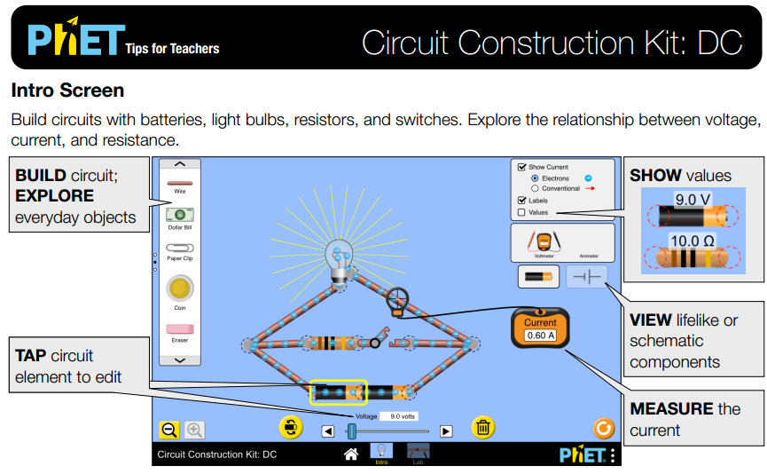 Circuit Construction Kit: DC Simulation Overview for Teachers