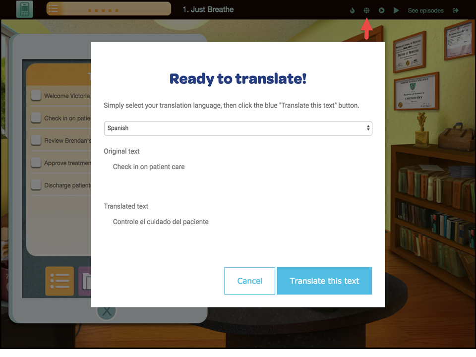 Translations Now in Classroom, Inc. Games