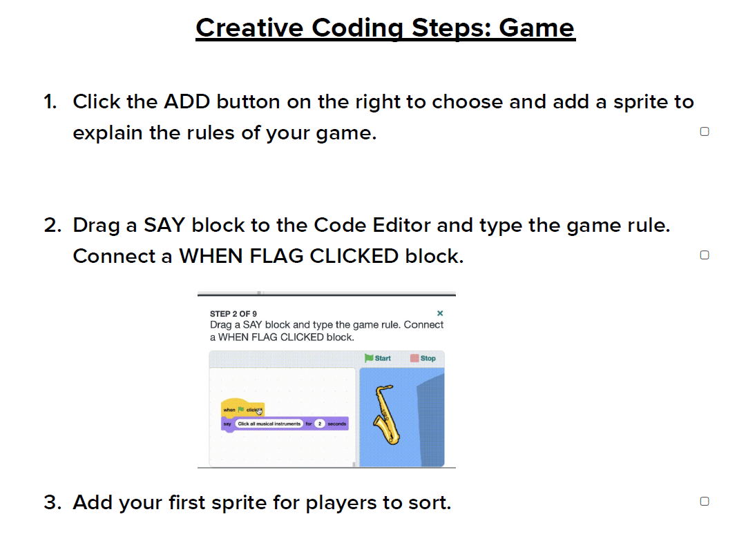 Creative Coding Steps: Game