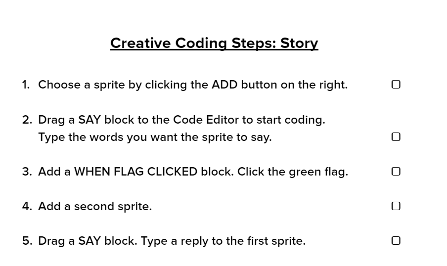 Creative Coding Steps: Story